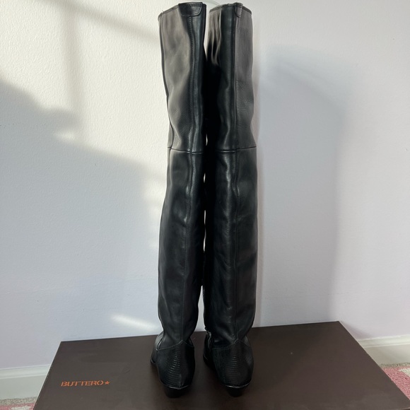 BUTTERO OVER THE KNEE  LEATHER BOOTS - Picture 5 of 16
